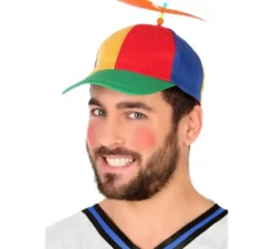 Berretto multicolore con elica