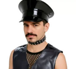 berretto nero della polizia