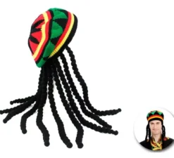 Berretto Rastafari con capelli rasta