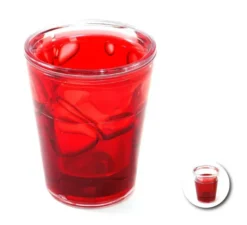 Bicchiere doppio fondo con sangue finto da 40 ml