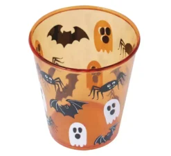 Bicchiere per Halloween arancione da 10 cm