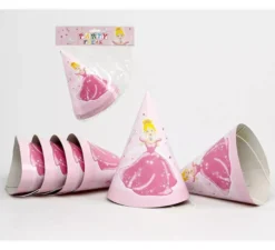 Blister di 6 cappelli da principessa per il compleanno