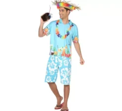 Blu costume hawaiano per un uomo