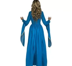 Blu costume principessa medievale per una donna