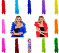 Boa di piume da 1,80 m e 80 g in vari colori