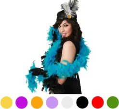 Boa di piume in vari colori 66 gr e 200 cm