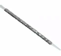 Bocchino Charleston con paillettes argento da 30 cm