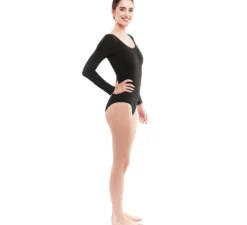 Body nero a maniche lunghe o maglia da donna