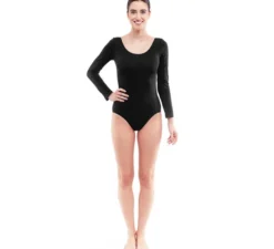 Body nero a maniche lunghe o maglia da donna