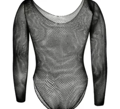 Body nero con strass per donna