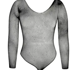 Body nero con strass per donna