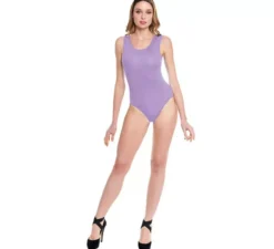 Body o body con spalline larghe lilla da donna