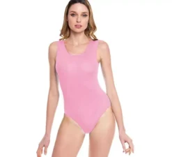 Body o body con spalline larghe rosa da donna
