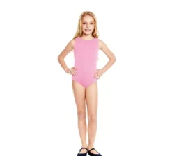 Body o body con spalline larghe rosa per bambina