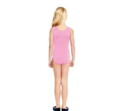Body o body con spalline larghe rosa per bambina