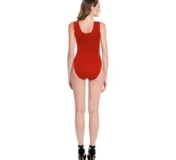 Body o body con spalline larghe rosse per donna