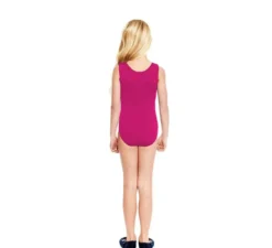 Body o body da bambina con spalline larghe fucsia