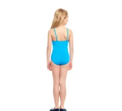 Body o body lavorato a maglia con spalline turchesi per ragazza