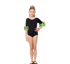 Body o body Sevillana con Lunar Ruffle nero e verde per ragazza