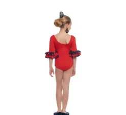 Body o body Sevillana con volant Lunar rosso per ragazza