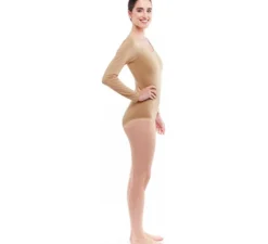 Body o Maglia a maniche lunghe beige da donna
