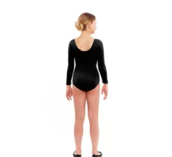 Body o maglia nera a maniche lunghe per ragazza