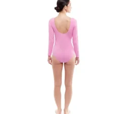 Body o maglia rosa tenue a maniche lunghe da donna