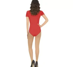 Body rosso a maniche corte o maglia da donna
