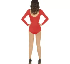 Body rosso a maniche lunghe o maglia da donna