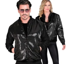 Bomber Fiesta nero con paillettes per adulto
