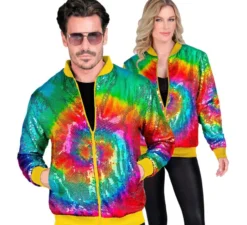 Bomber moda multicolore neon per adulto
