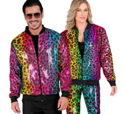 Bomber moda per adulto con stampa animalier multicolor