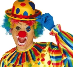 Bombetta colorata a pois clown