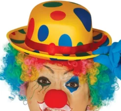 Bombetta colorata a pois clown