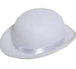 Bombetta in feltro bianco