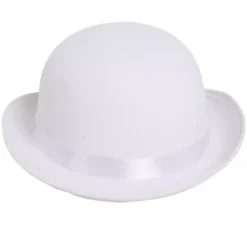 Bombetta in feltro bianco