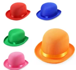 Bombetta per adulto con nastro in vari colori