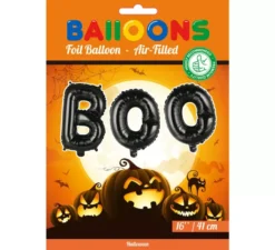 BOO Palloncino Foil Nero 41 cm