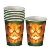 Borsa 6 bicchieri 10 cm zucca di halloween