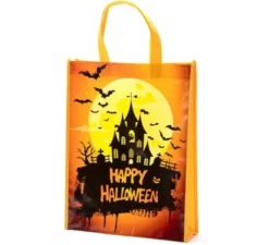 Borsa Happy Halloween arancione 38x30x10 cm