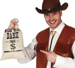 Borsa in Tela per Soldi Cowboy 42X22 cm