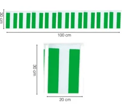 Borsa 50 mt . Bandiera di plastica andalusa di 20x30 cm