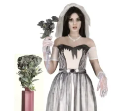 Bouquet di rose nere da 65 cm per Halloween