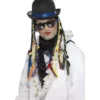 Bowler hat ragazzo george con le trecce colorate