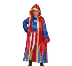 Boxer costume rosso e blu Bambini