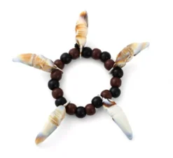 Bracciale aborigeno con zanne finte