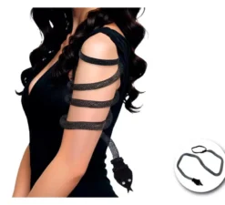 Bracciale lungo serpente nero
