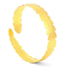 Bracciale romano con foglie dorate continue