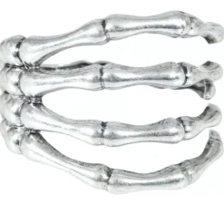 Bracciale scheletro in metallo argentato