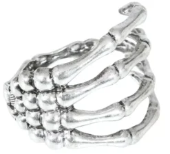 Bracciale scheletro in metallo argentato